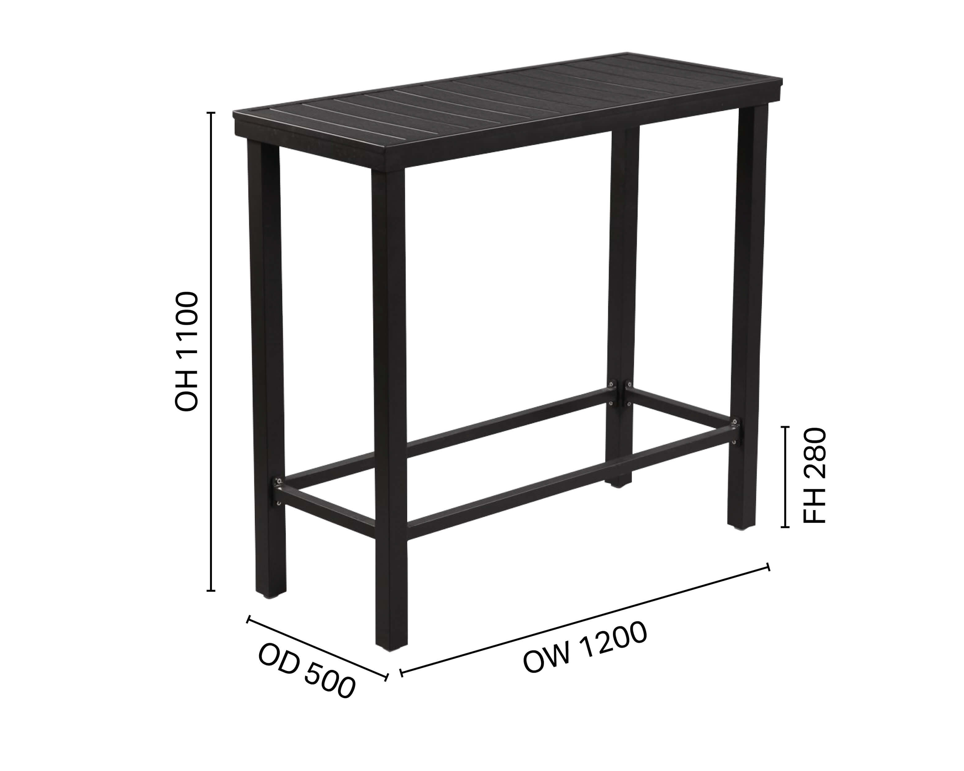 Hiro Outdoor Bartable – Rectangle